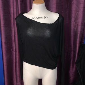 Oversized Long Black Wasabimint Top